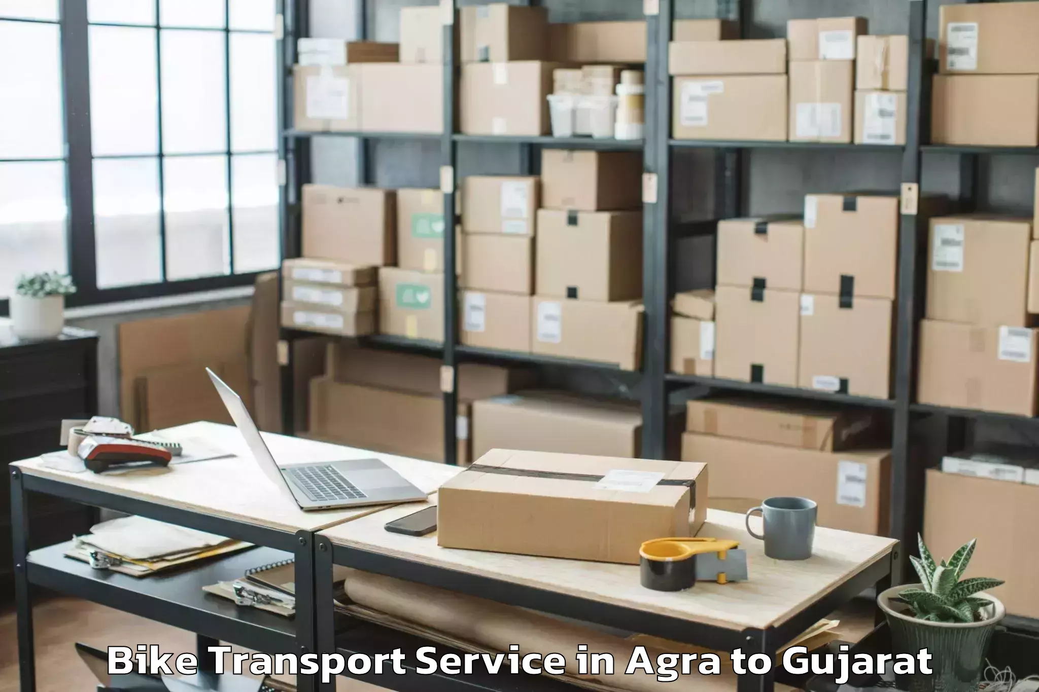 Reliable Agra to Talala Bike Transport